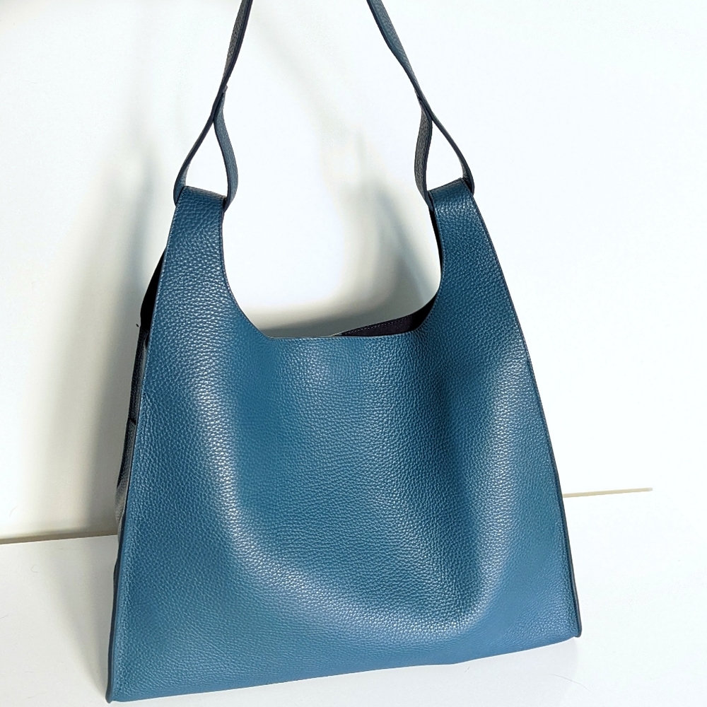 Cuyana Double Loop Bag In Teal